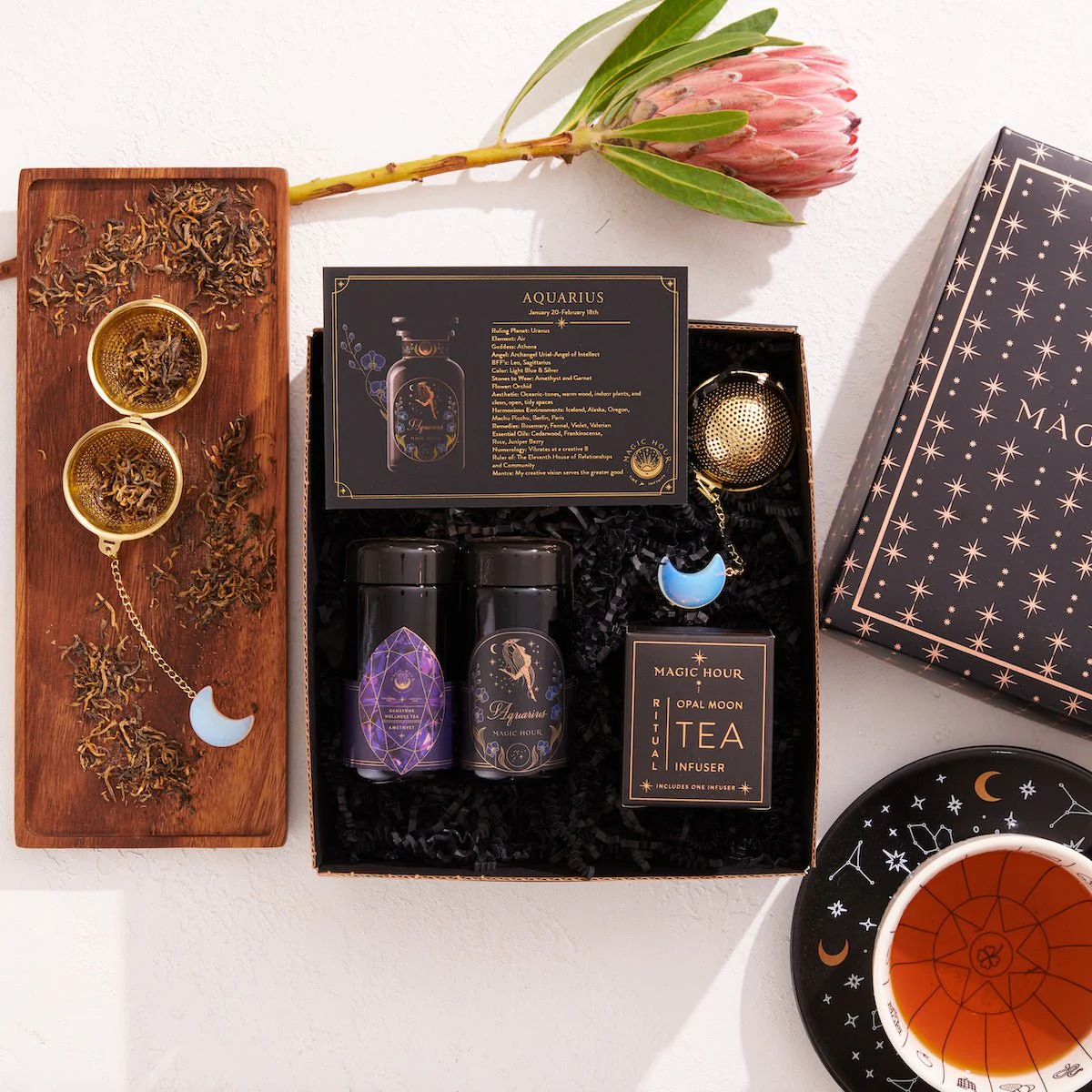 Cosmic Gemstone Mini Gift Set: Astrology Tea & Gemstone Wellness Tea Curated by Birth Month - Image 11